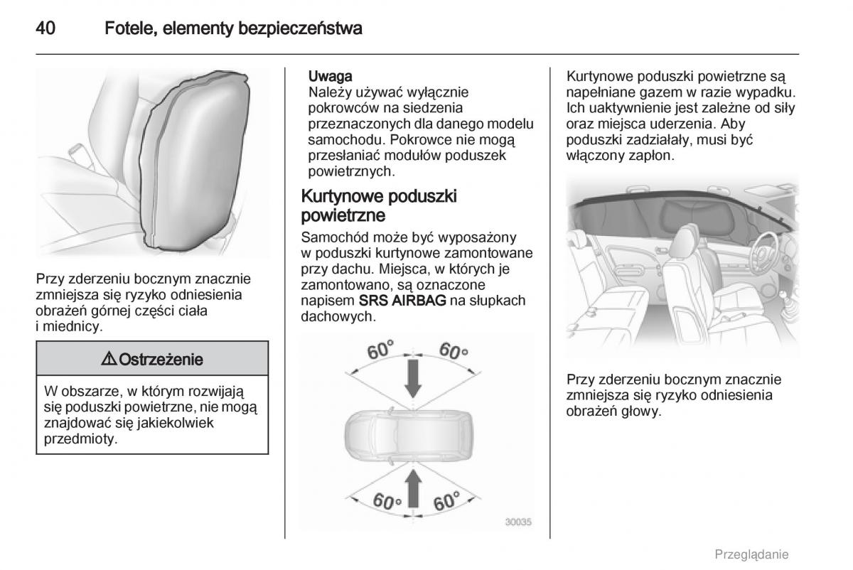 Opel Agila B instrukcja obslugi / page 40