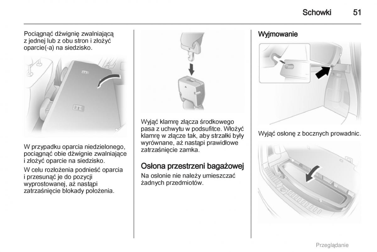 Opel Agila B instrukcja obslugi / page 51