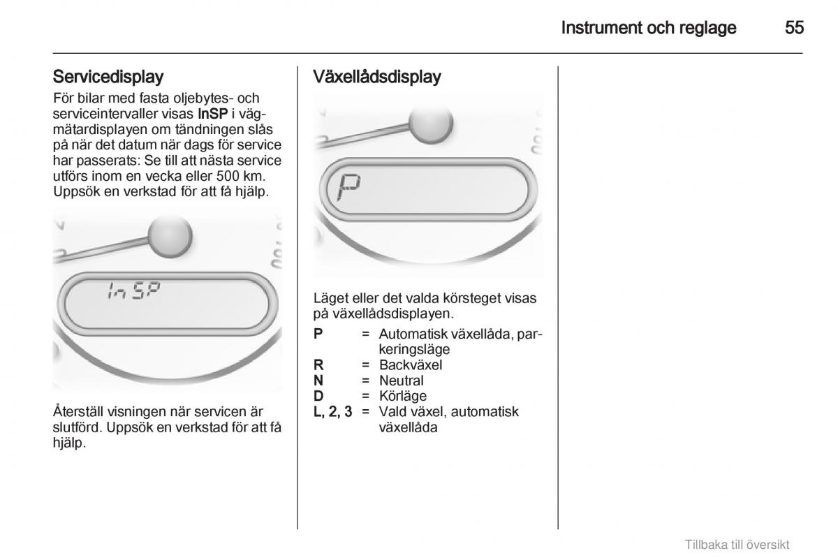 Opel Agila B instruktionsbok / page 55