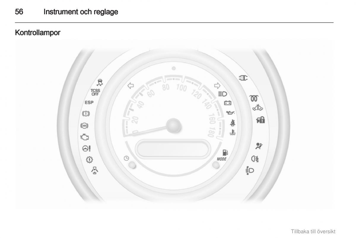 Opel Agila B instruktionsbok / page 56