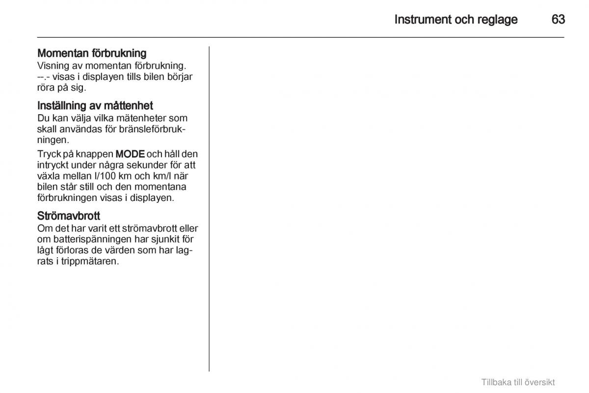 Opel Agila B instruktionsbok / page 63