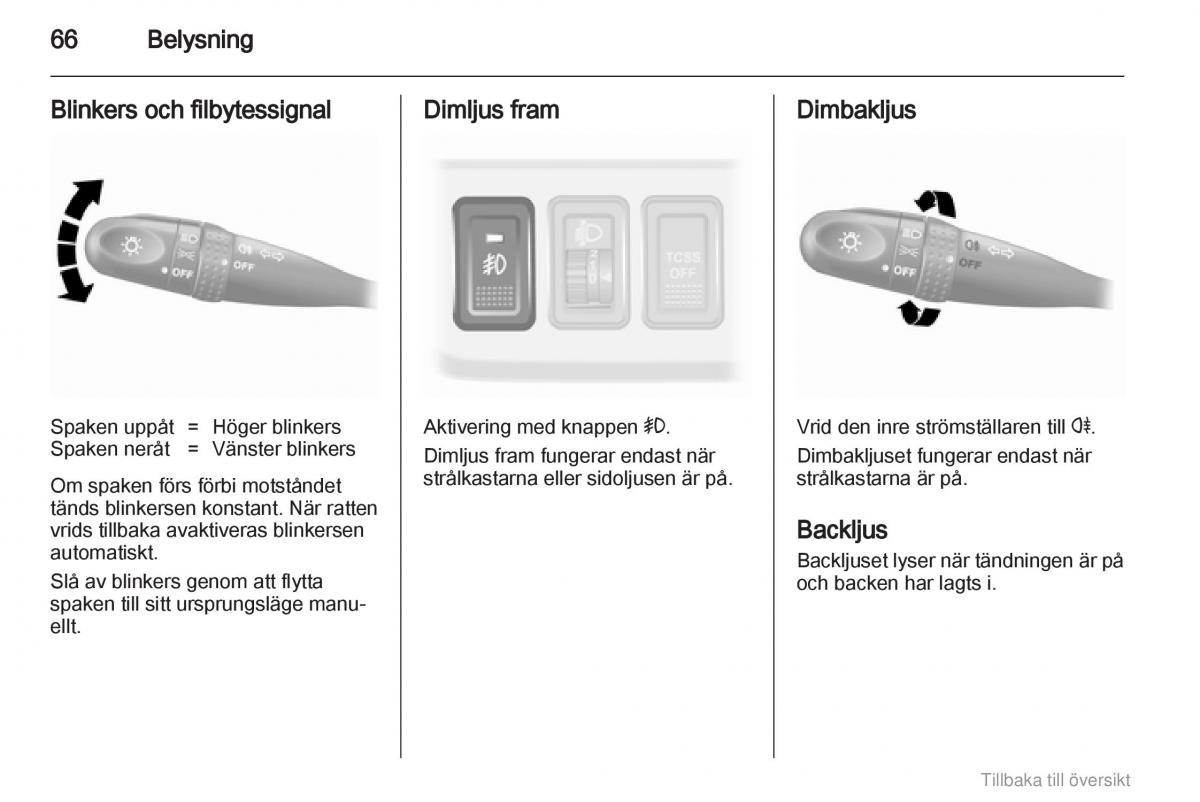 Opel Agila B instruktionsbok / page 66