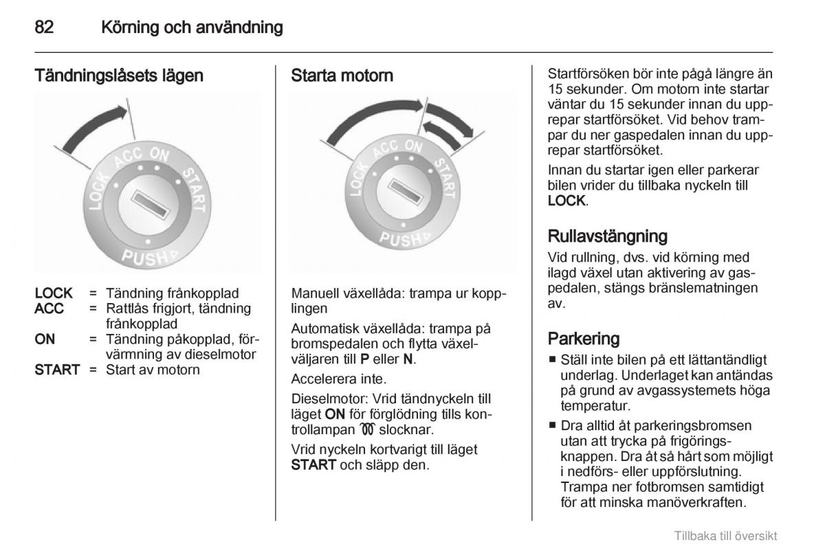 Opel Agila B instruktionsbok / page 82