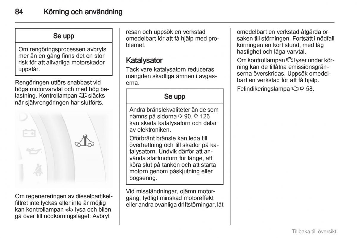 Opel Agila B instruktionsbok / page 84