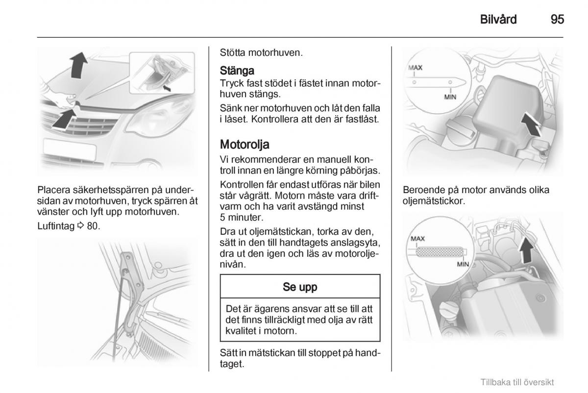 Opel Agila B instruktionsbok / page 95