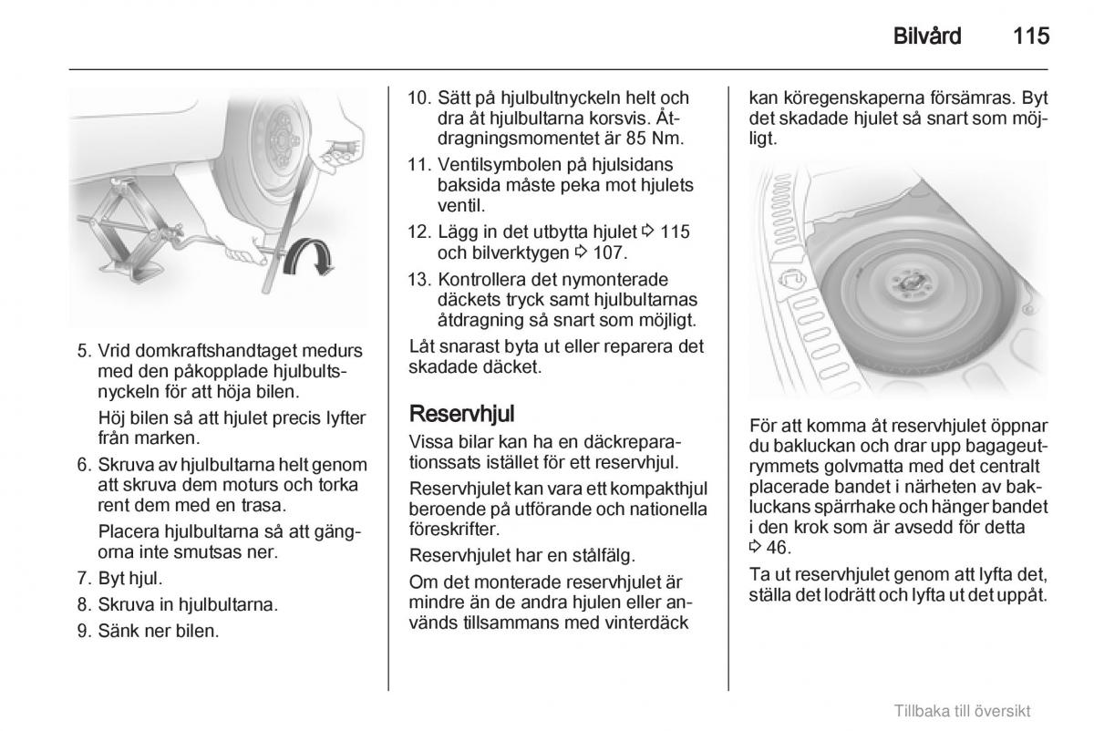 Opel Agila B instruktionsbok / page 115