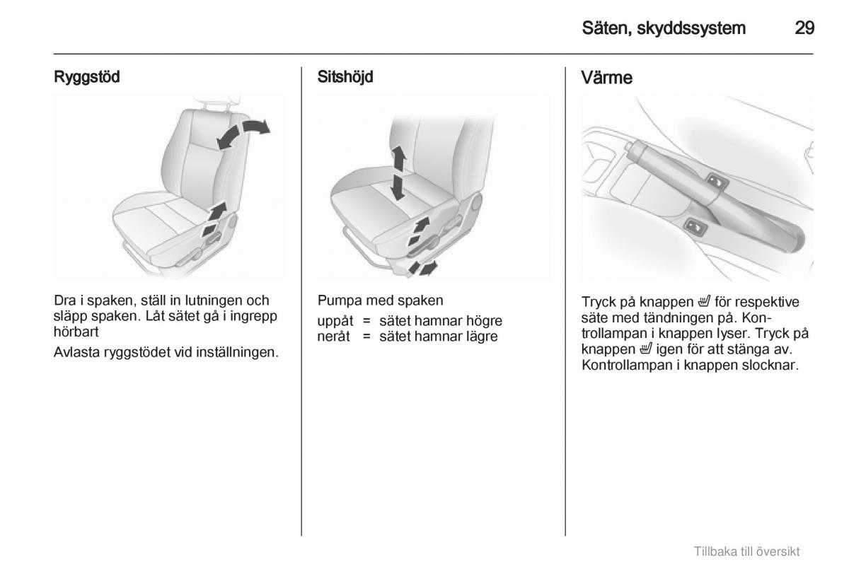 Opel Agila B instruktionsbok / page 29