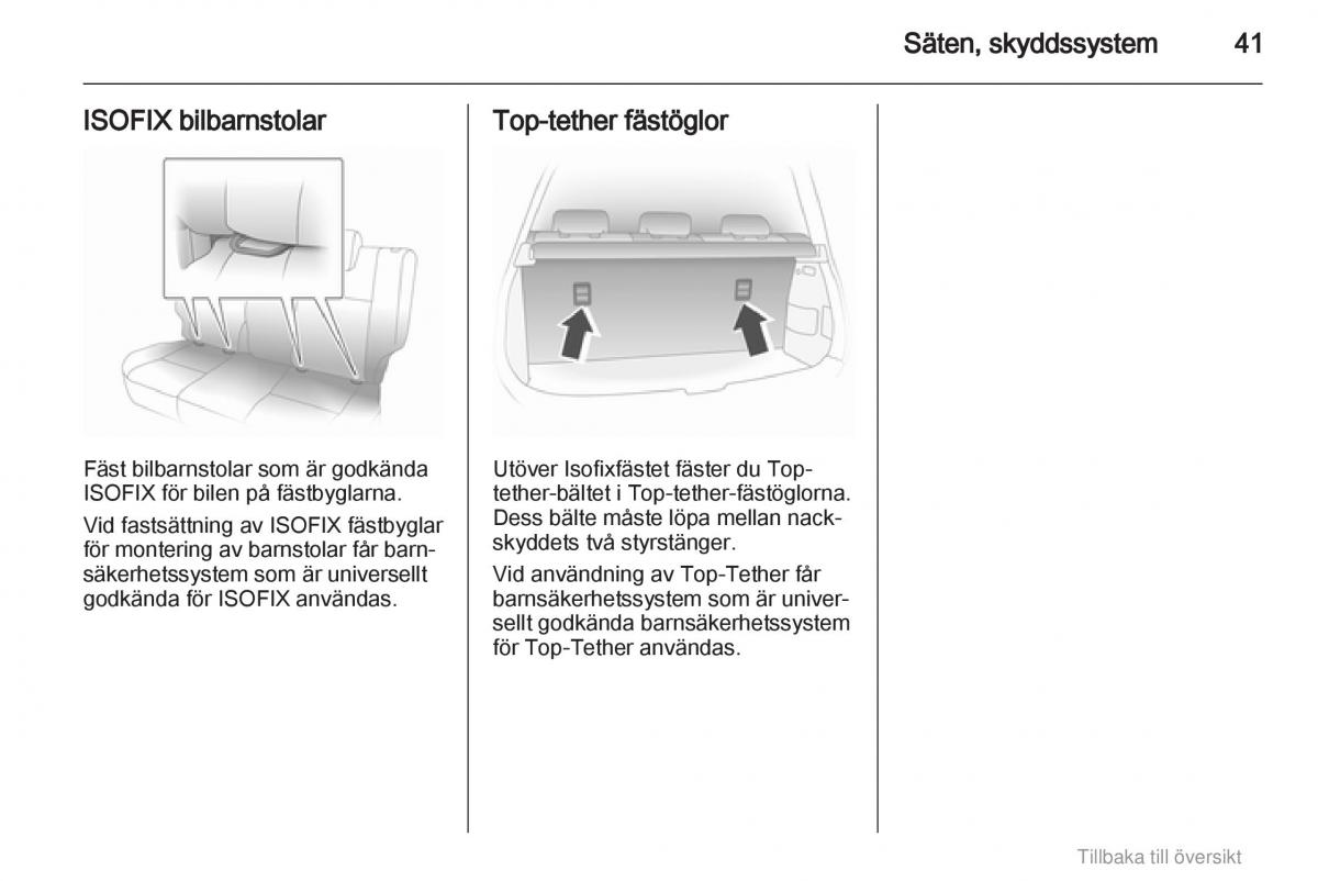 Opel Agila B instruktionsbok / page 41