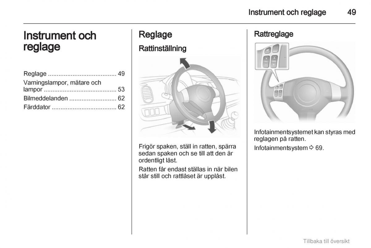 Opel Agila B instruktionsbok / page 49