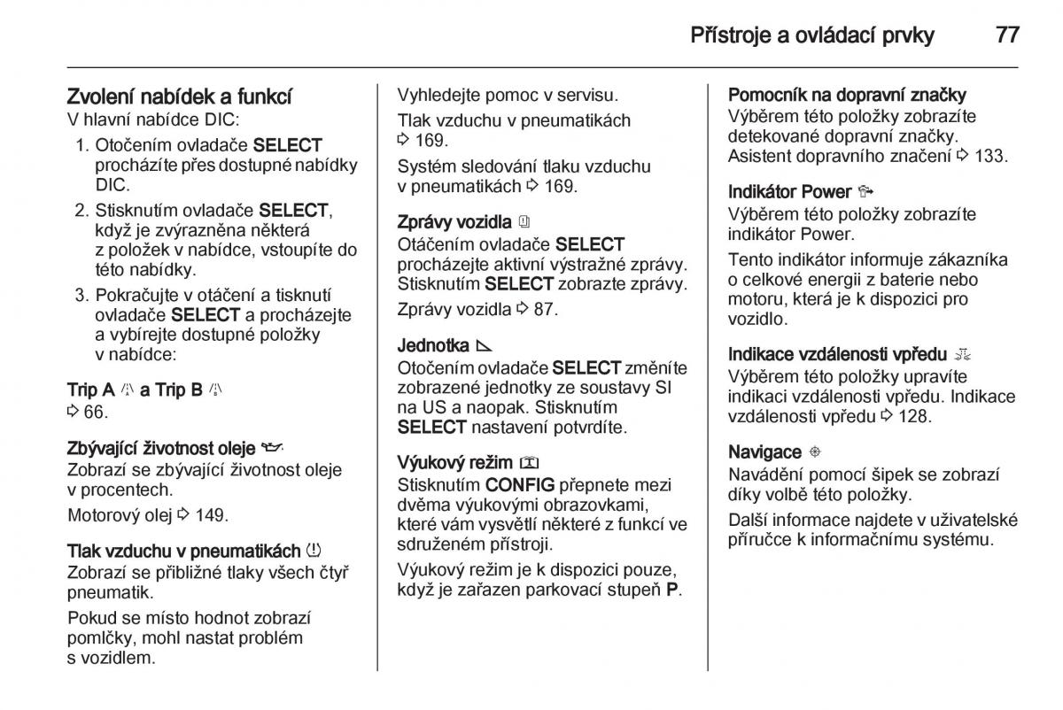 Opel Ampera navod k obsludze / page 79