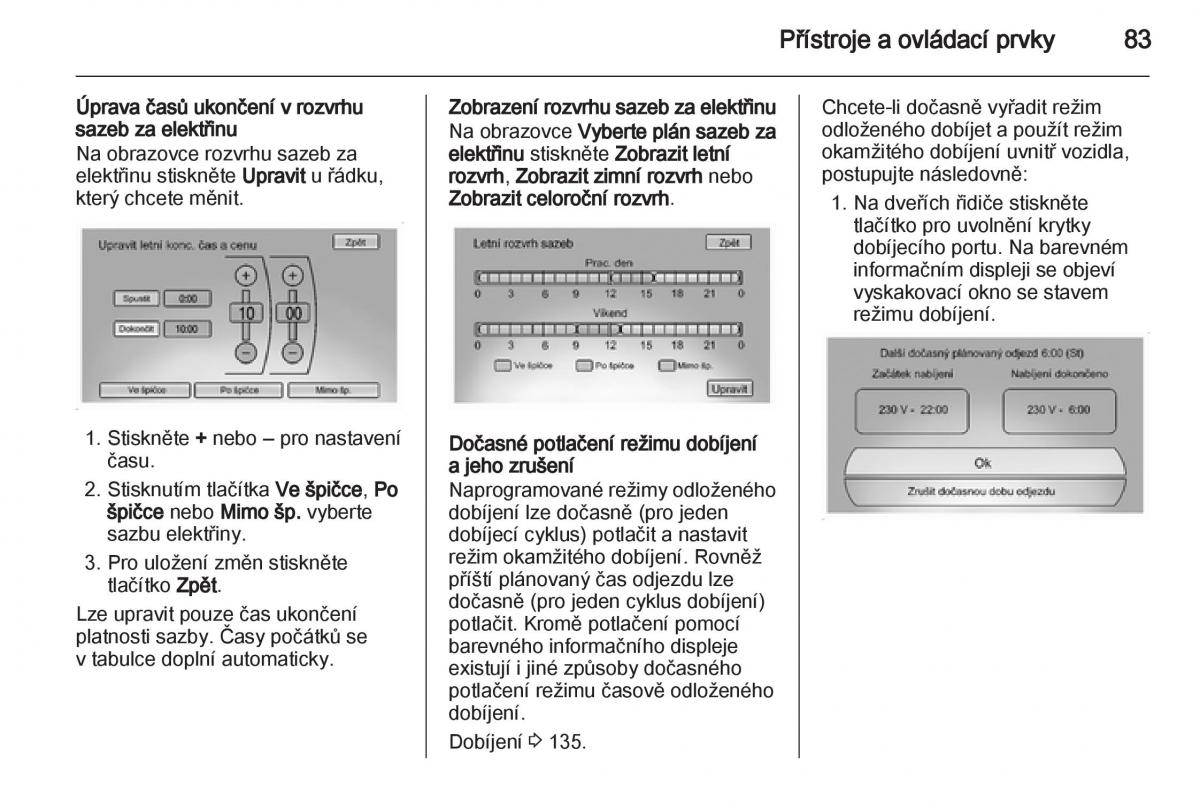 Opel Ampera navod k obsludze / page 85