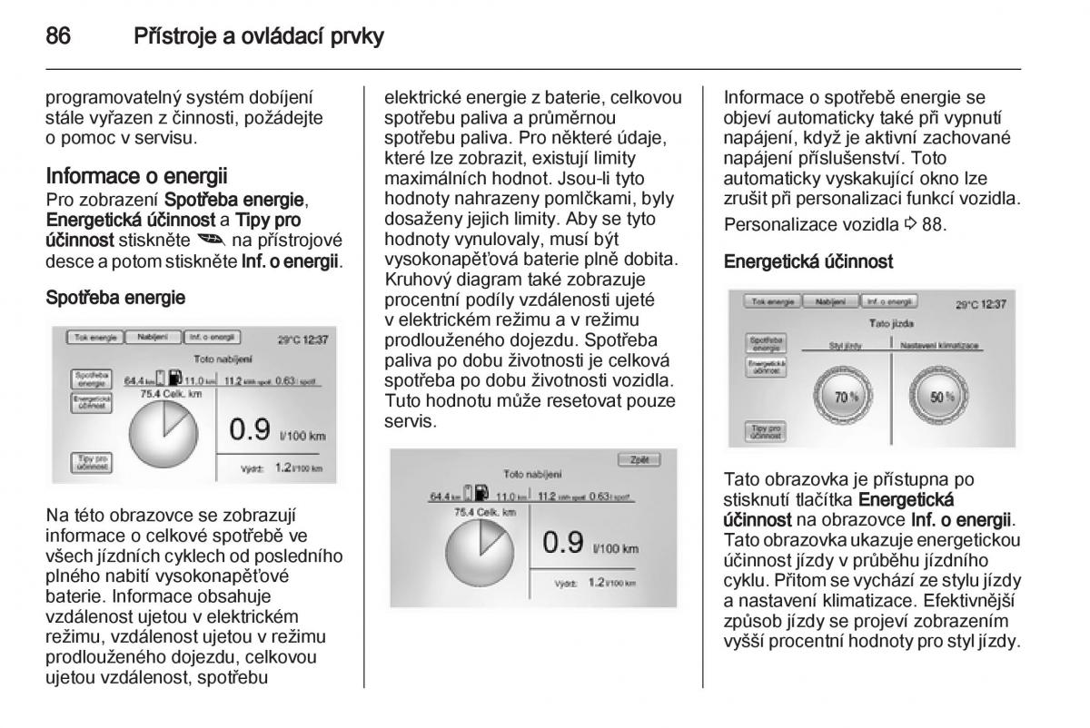 Opel Ampera navod k obsludze / page 88