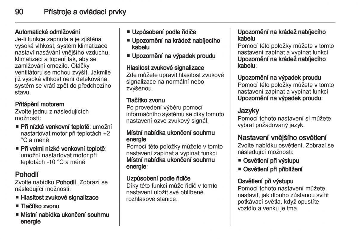 Opel Ampera navod k obsludze / page 92