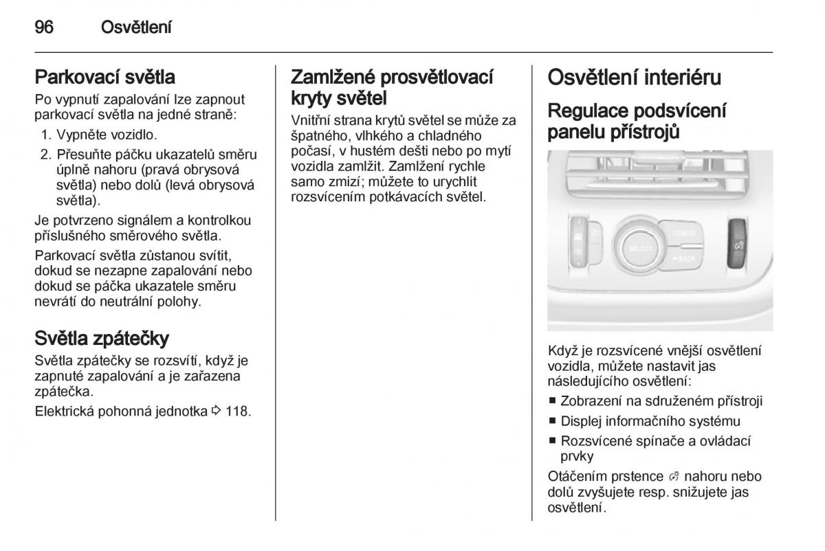 Opel Ampera navod k obsludze / page 98