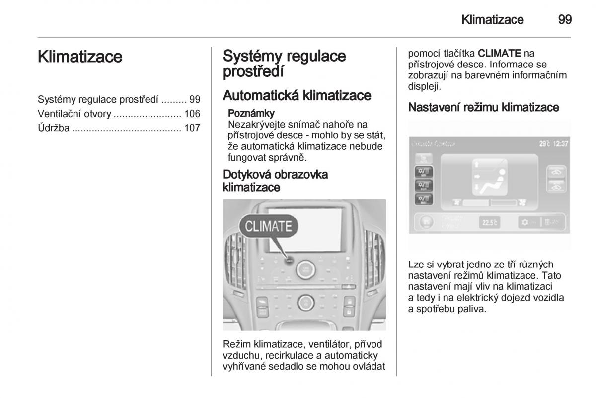 Opel Ampera navod k obsludze / page 101