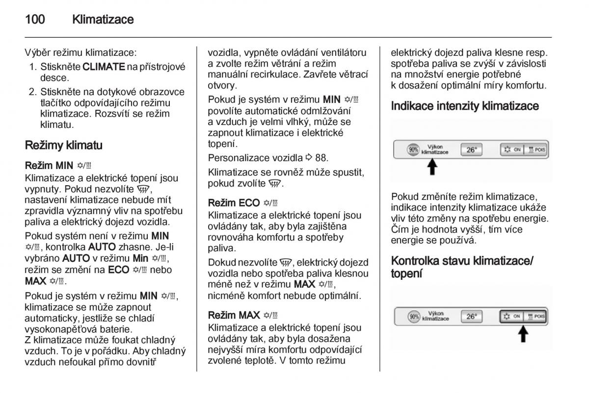 Opel Ampera navod k obsludze / page 102