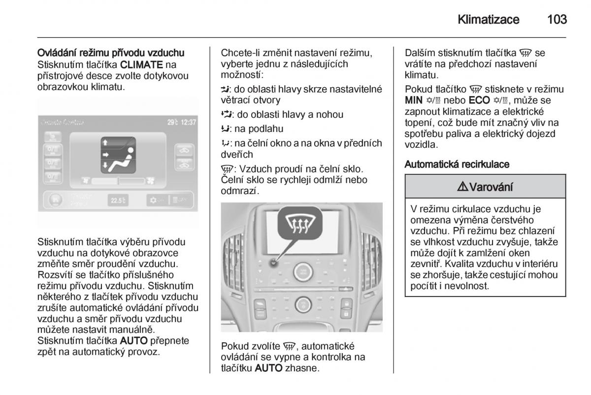 Opel Ampera navod k obsludze / page 105