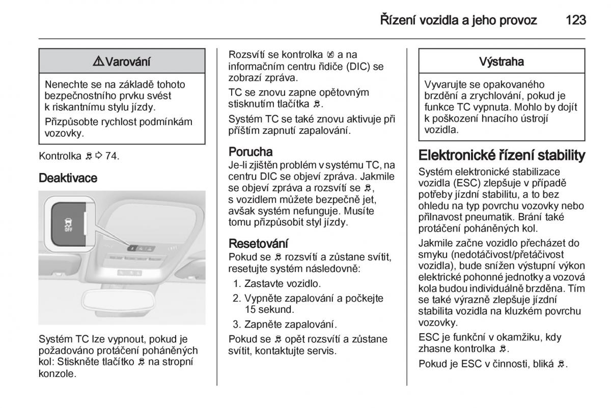 Opel Ampera navod k obsludze / page 125