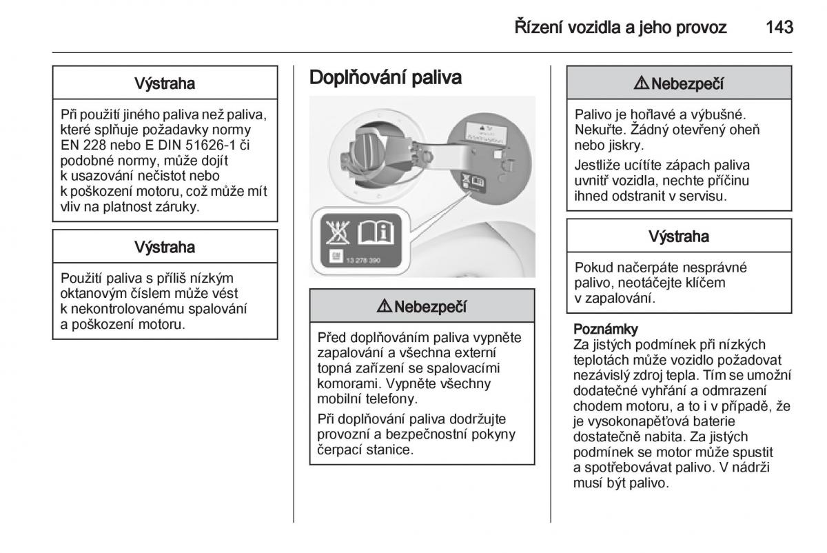 Opel Ampera navod k obsludze / page 145