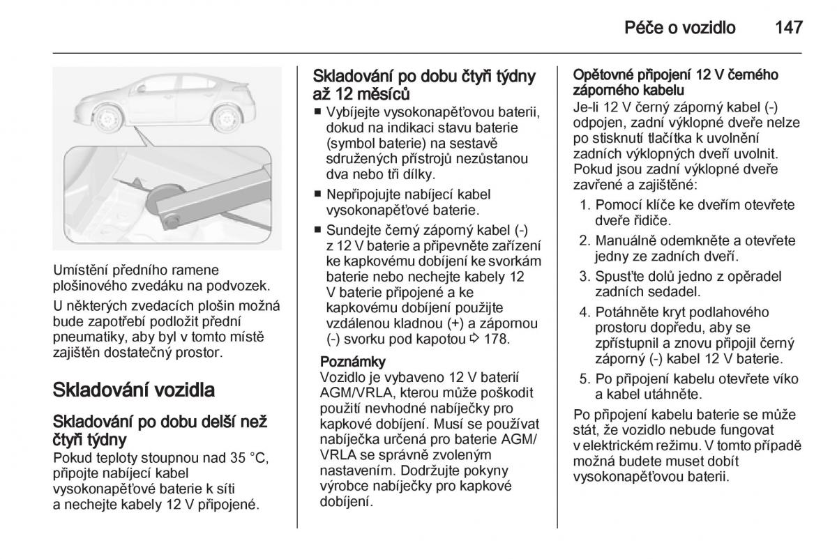 Opel Ampera navod k obsludze / page 149