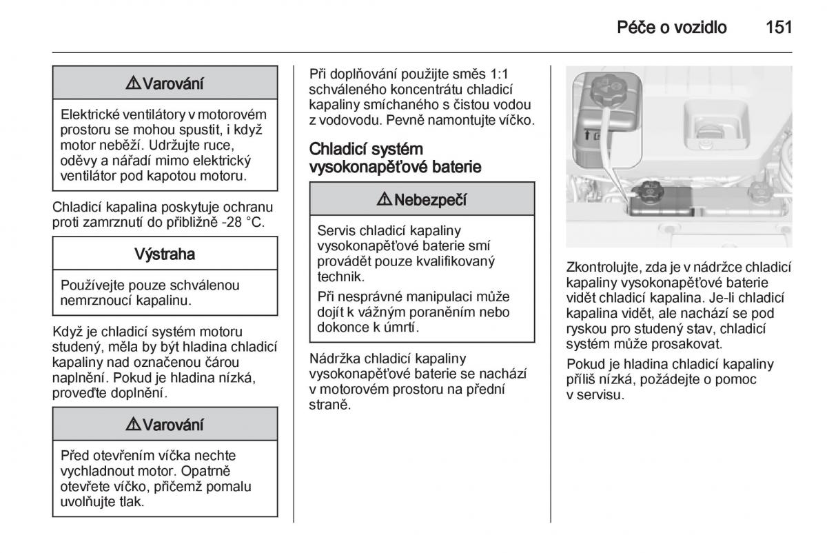 Opel Ampera navod k obsludze / page 153