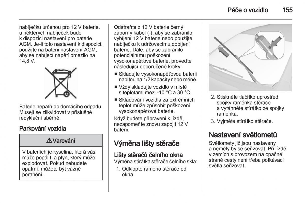 Opel Ampera navod k obsludze / page 157