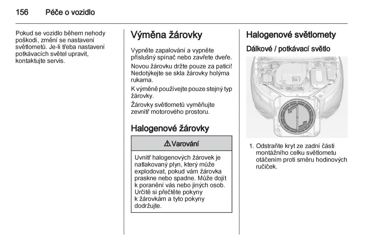 Opel Ampera navod k obsludze / page 158