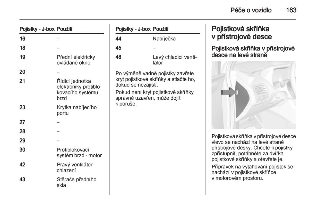 Opel Ampera navod k obsludze / page 165