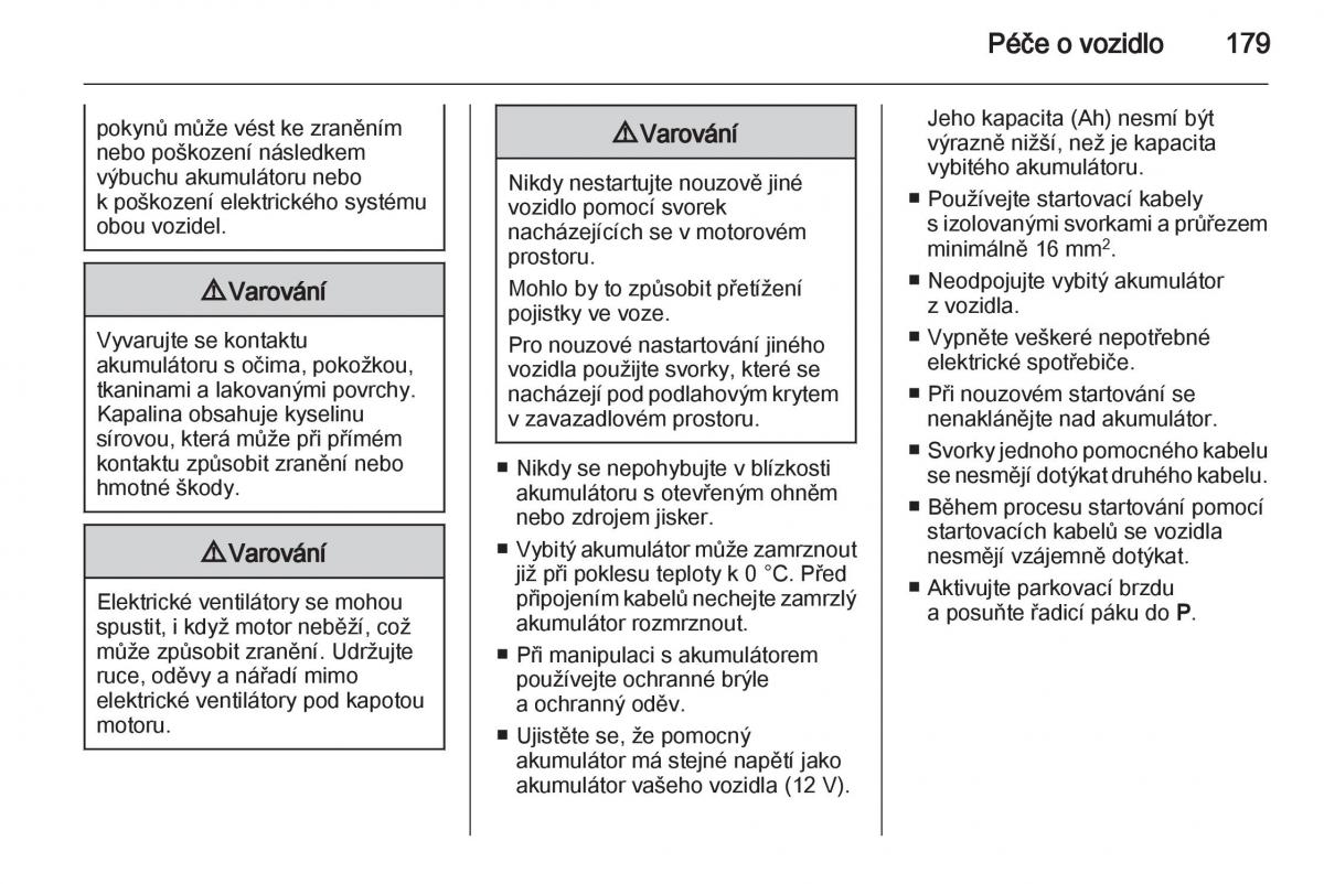 Opel Ampera navod k obsludze / page 181