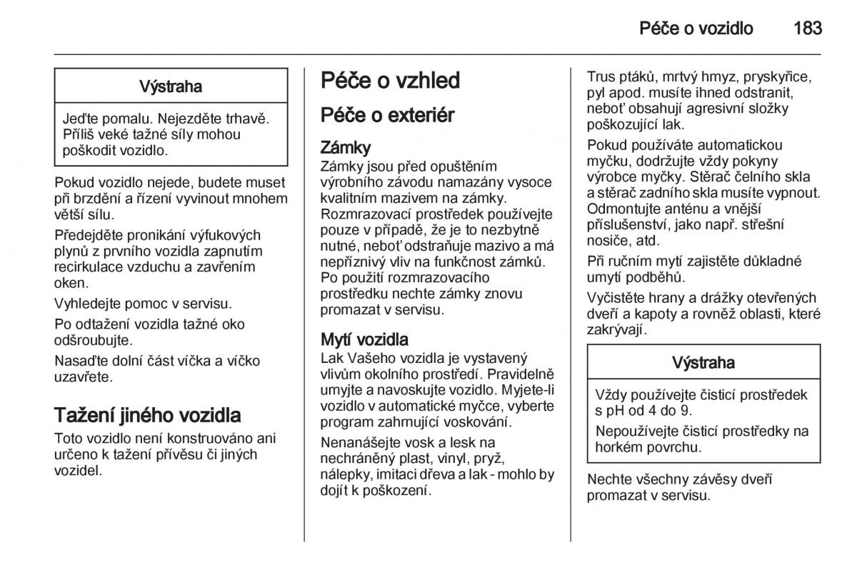 Opel Ampera navod k obsludze / page 185