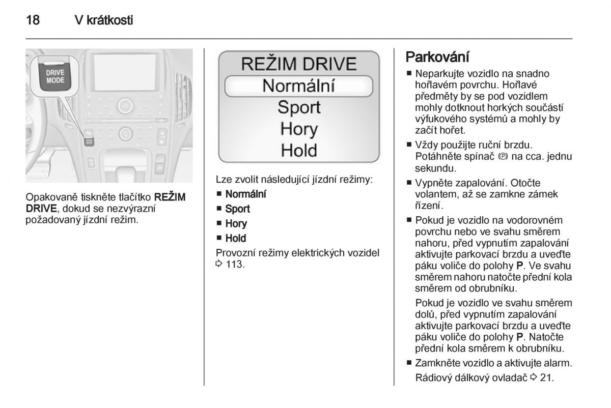 Opel Ampera navod k obsludze / page 20