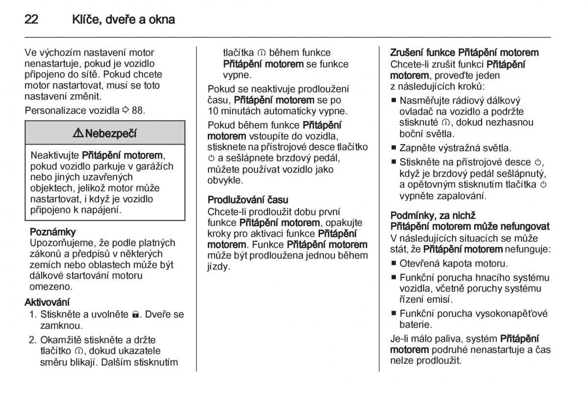 Opel Ampera navod k obsludze / page 24