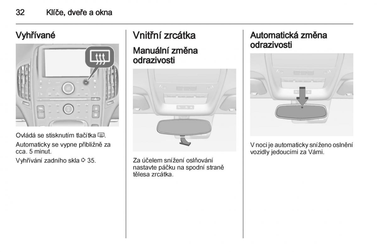 Opel Ampera navod k obsludze / page 34