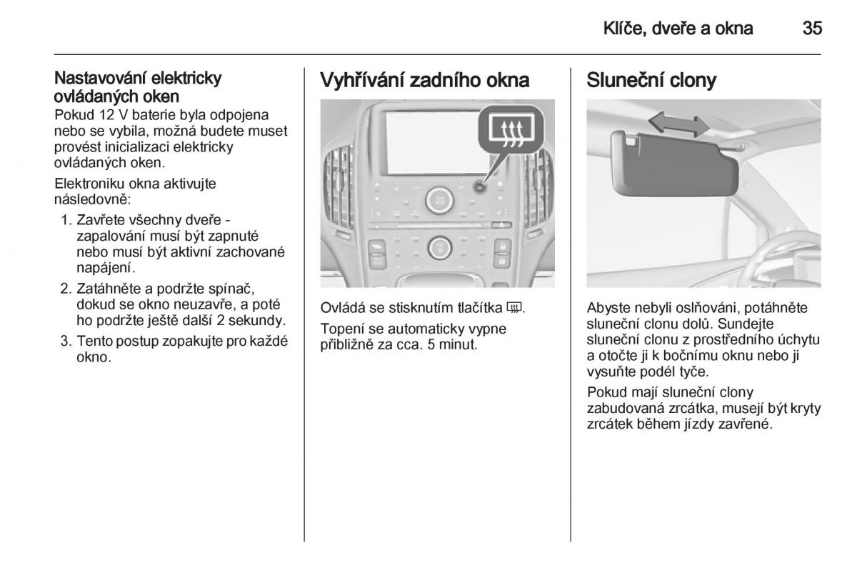 Opel Ampera navod k obsludze / page 37