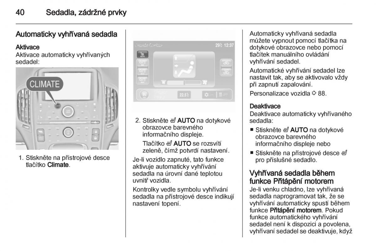 Opel Ampera navod k obsludze / page 42