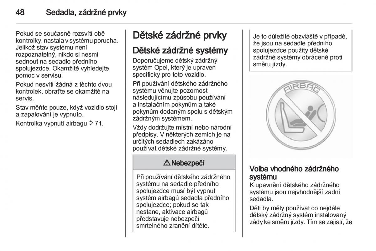 Opel Ampera navod k obsludze / page 50