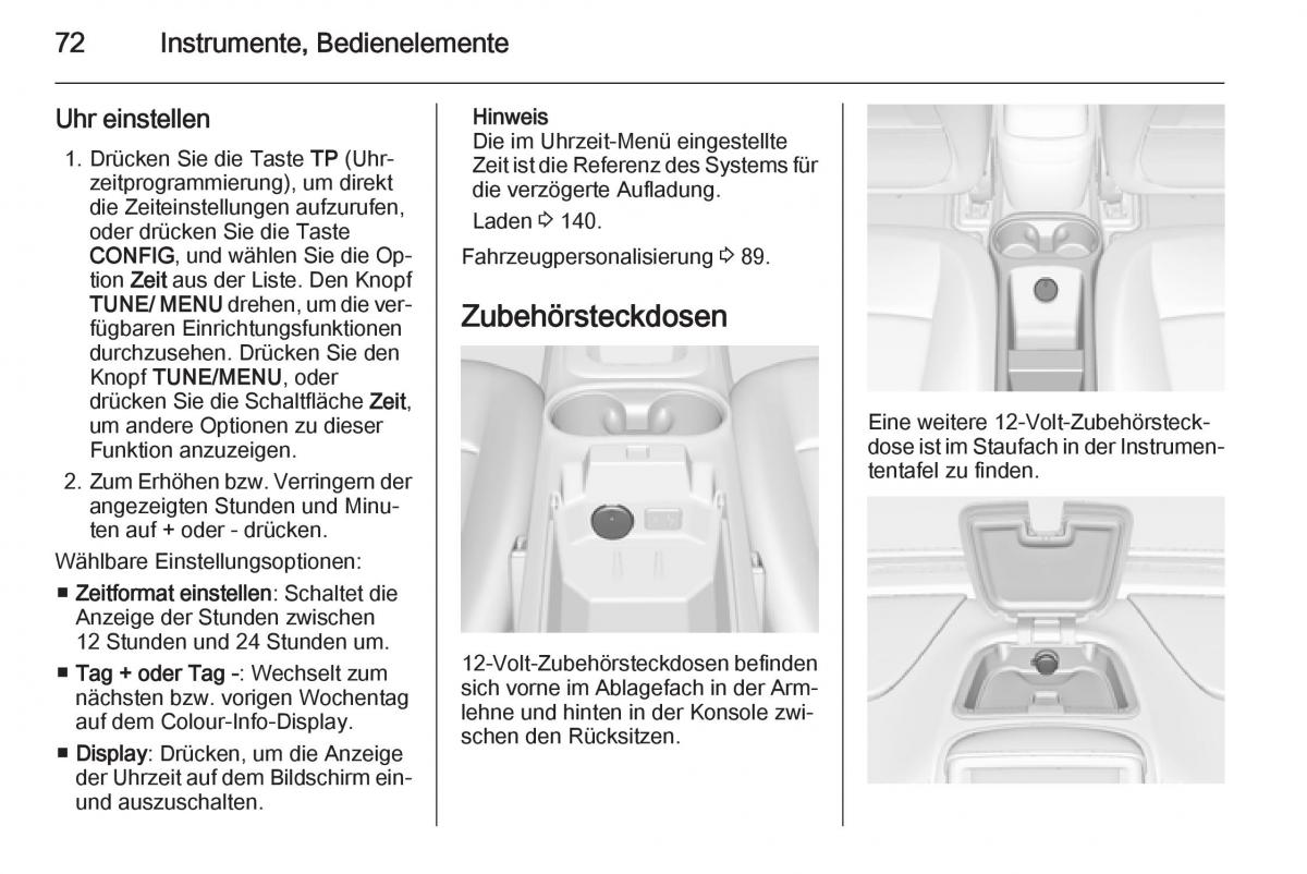 Opel Ampera Handbuch / page 74