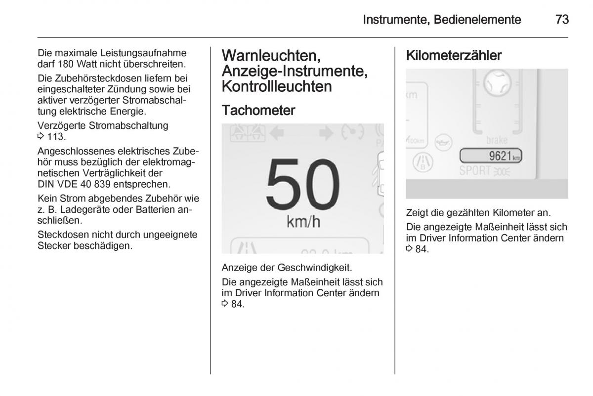 Opel Ampera Handbuch / page 75