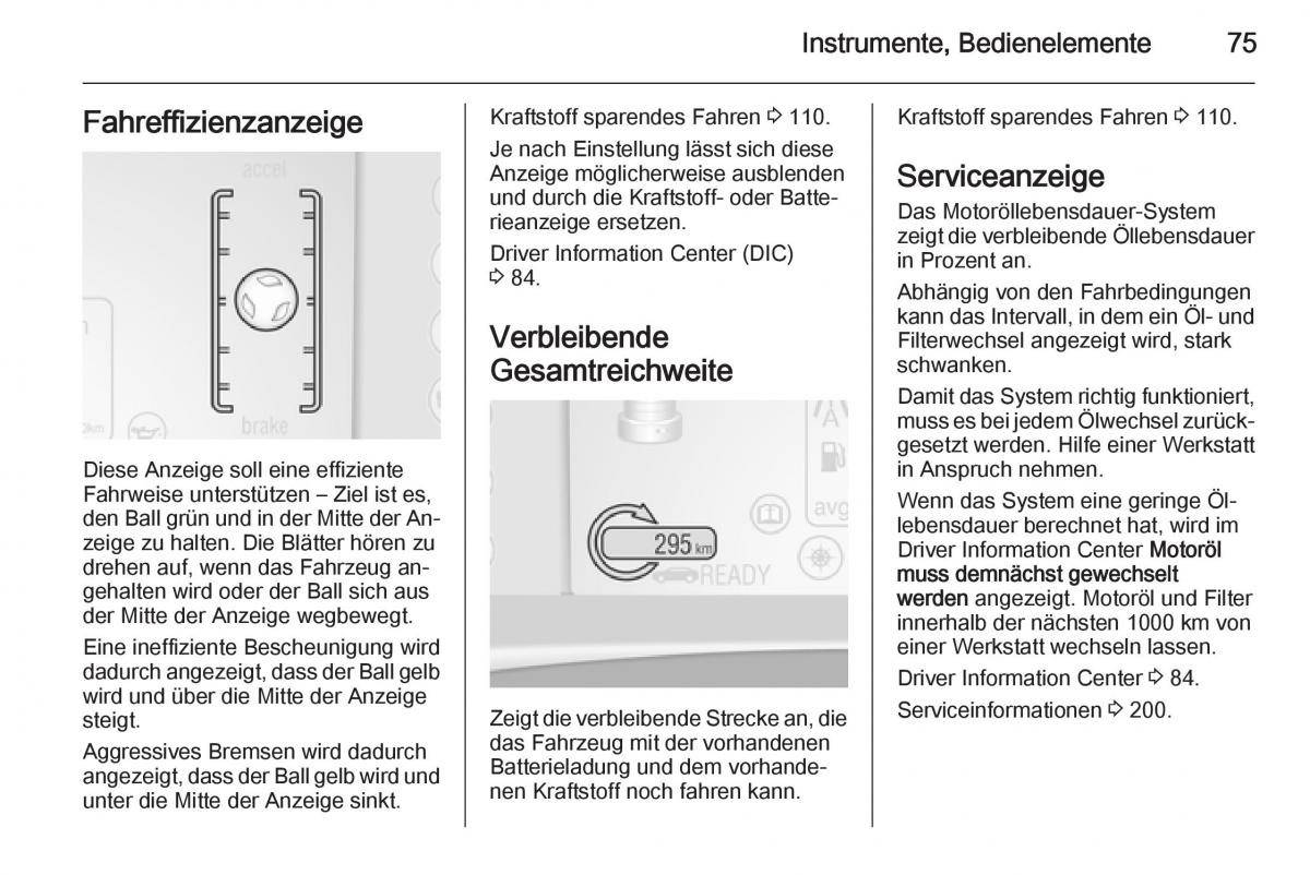 Opel Ampera Handbuch / page 77