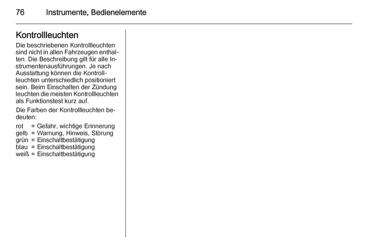 Opel Ampera Handbuch / page 78