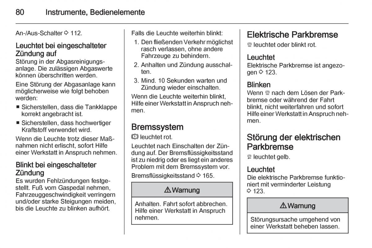 Opel Ampera Handbuch / page 82