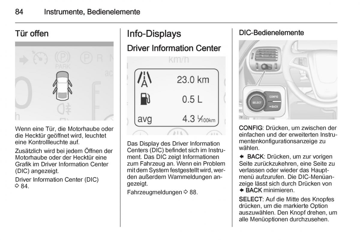 Opel Ampera Handbuch / page 86