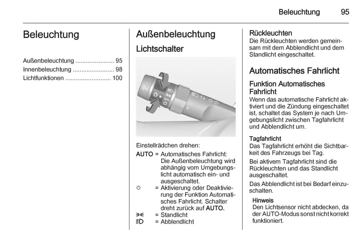 Opel Ampera Handbuch / page 97