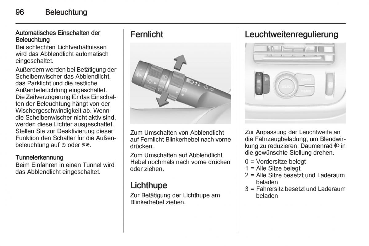 Opel Ampera Handbuch / page 98