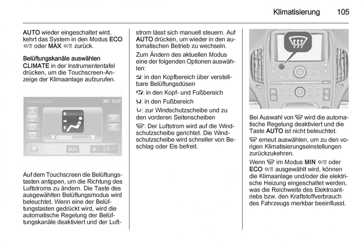 Opel Ampera Handbuch / page 107