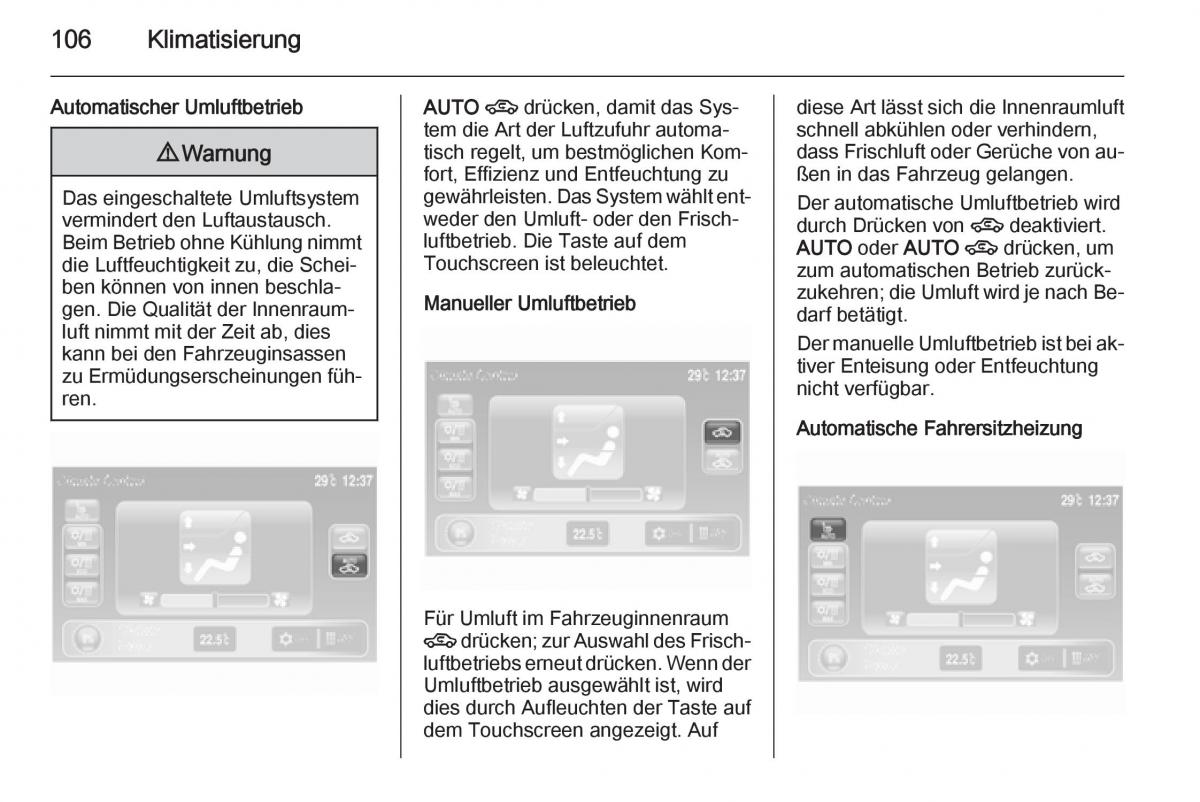 Opel Ampera Handbuch / page 108