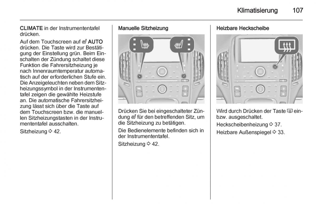 Opel Ampera Handbuch / page 109