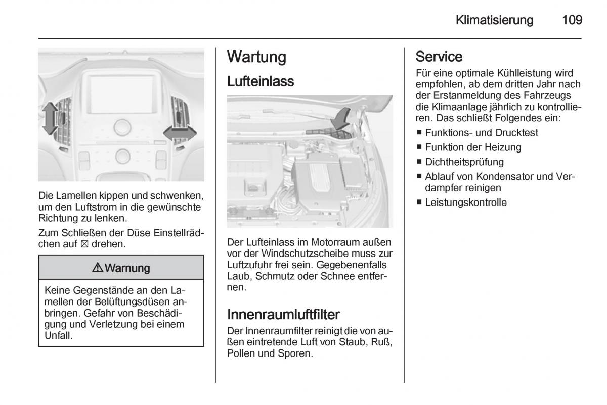 Opel Ampera Handbuch / page 111