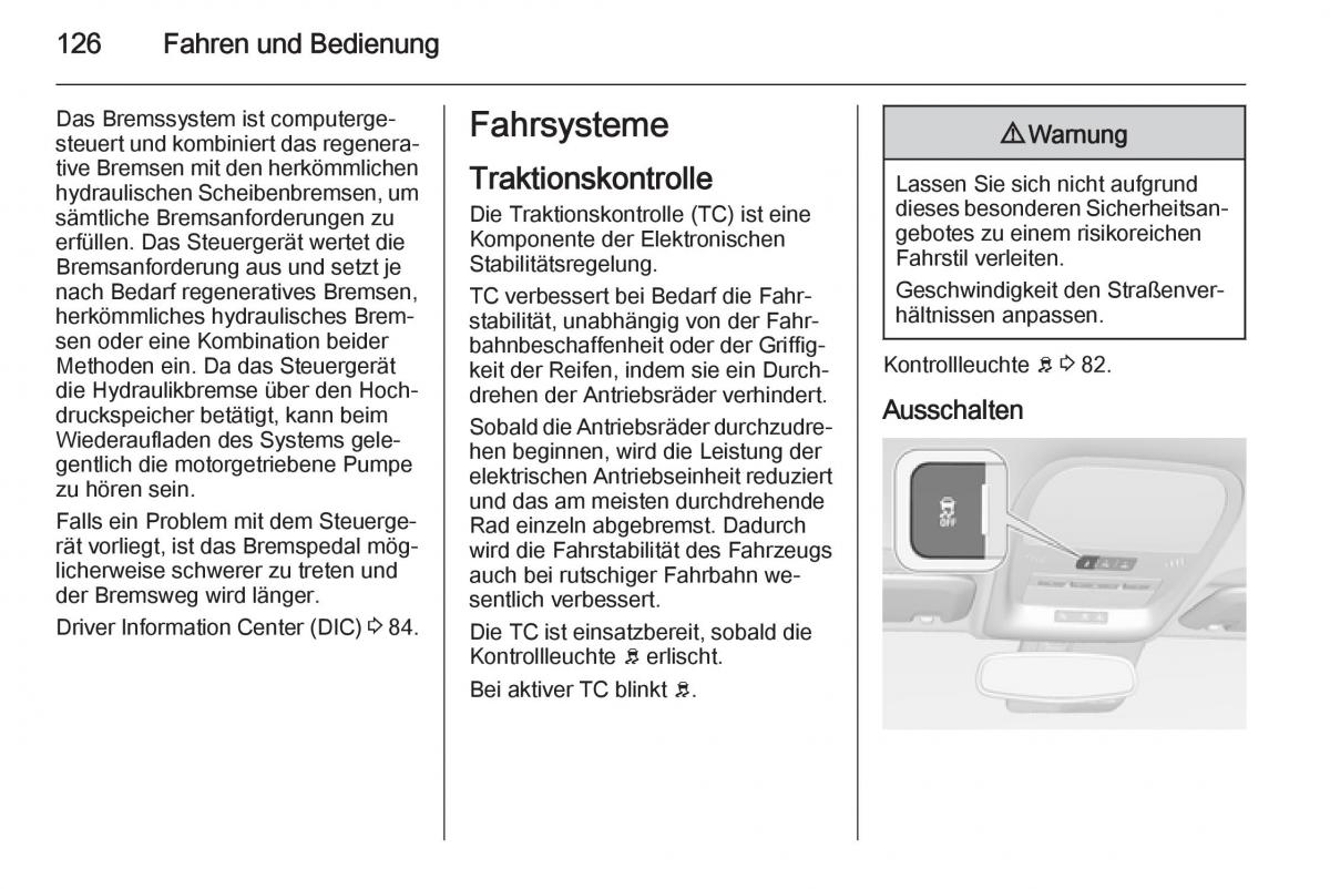 Opel Ampera Handbuch / page 128