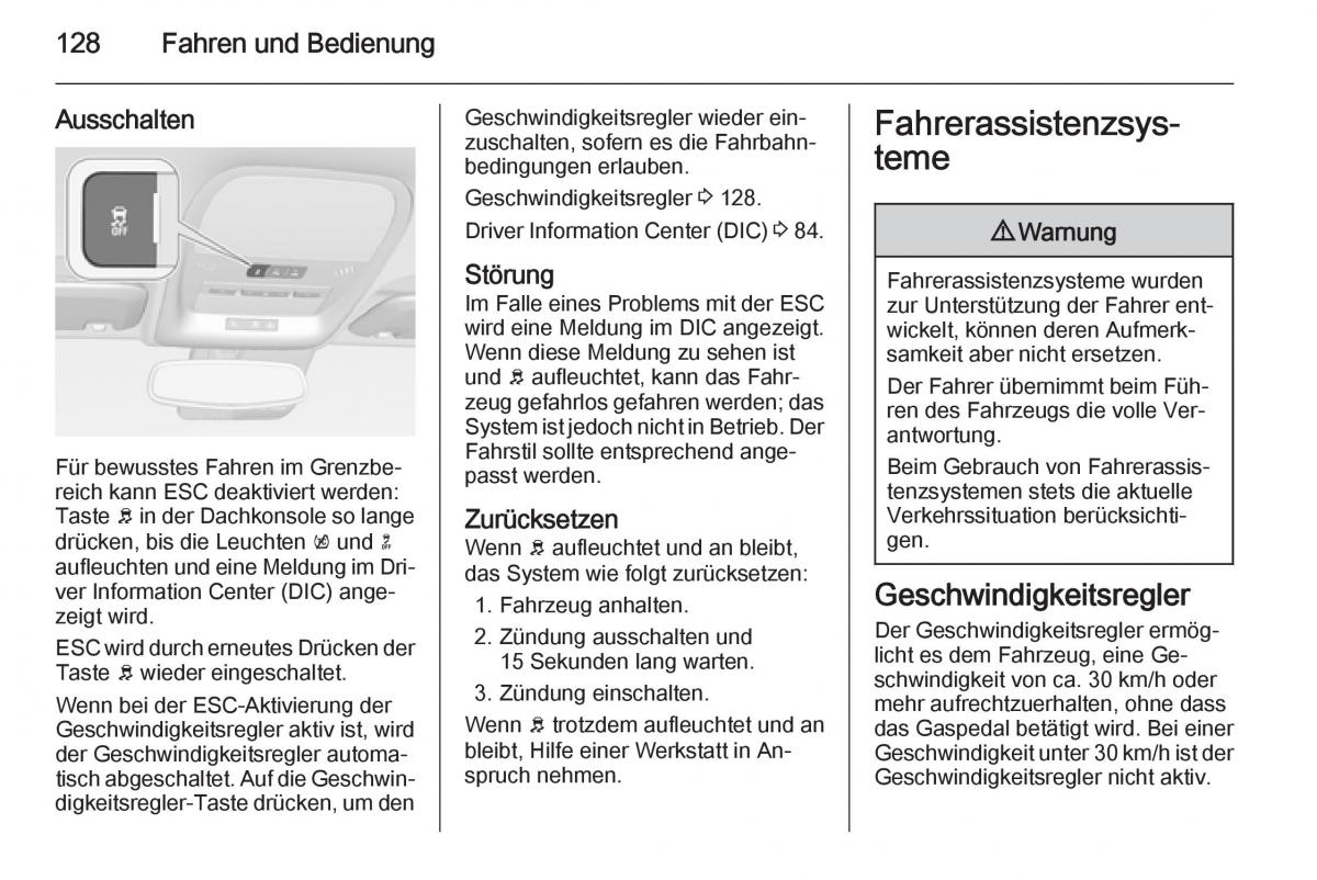 Opel Ampera Handbuch / page 130